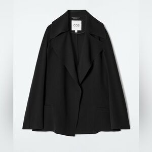 COS fluid crepe blazer in black
